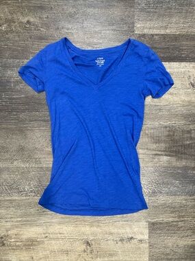 J. Crew Women’s Royal Blue V-Neck Short Sleeve Tee